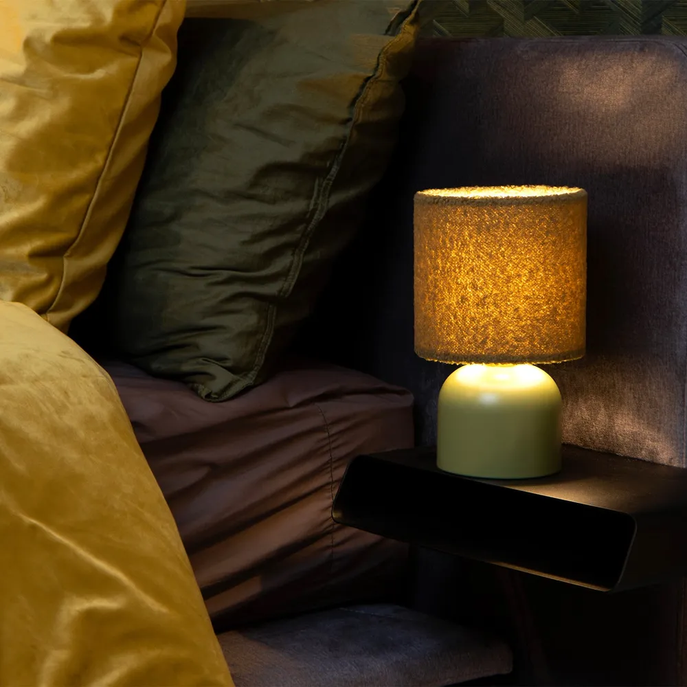 Tafellamp Woolly | Ø 16 cm | Groen Lucide