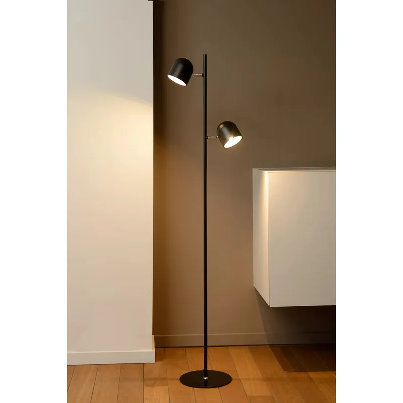 Vloerlamp Skanska | zwart | Lucide