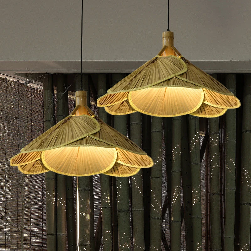 Rustieke Bamboe Houten Hanglamp – Handgemaakt Design – 60 cm Lumio