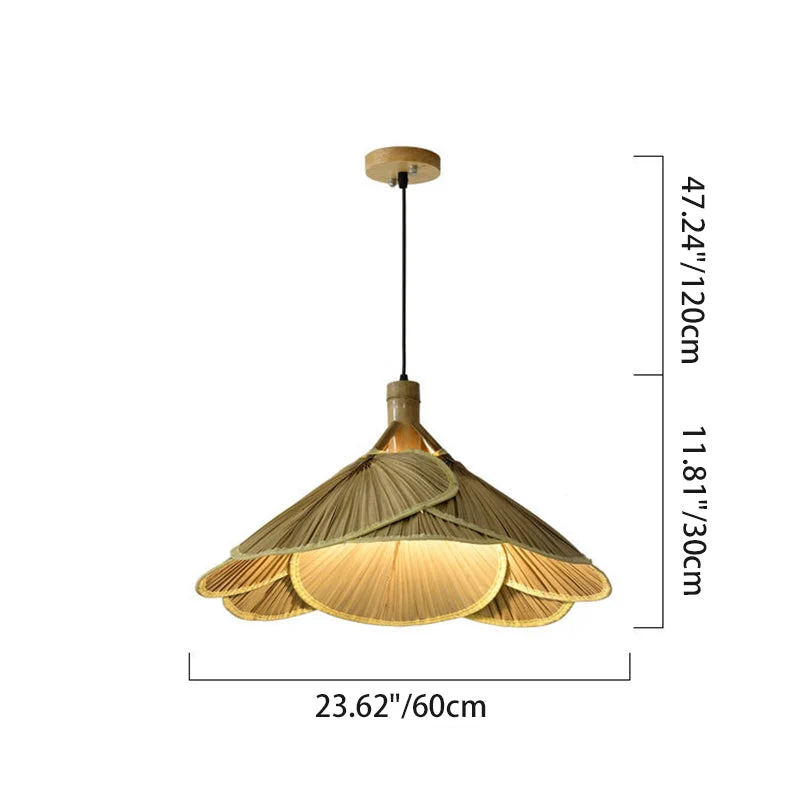Rustieke Bamboe Houten Hanglamp – Handgemaakt Design – 60 cm Lumio