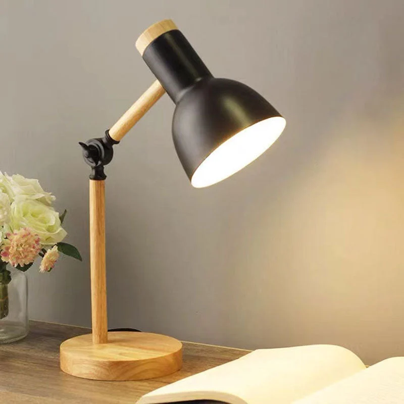 Scandinavische Tafellamp van Hout en IJzer – Meerdere Kleuren Lumio