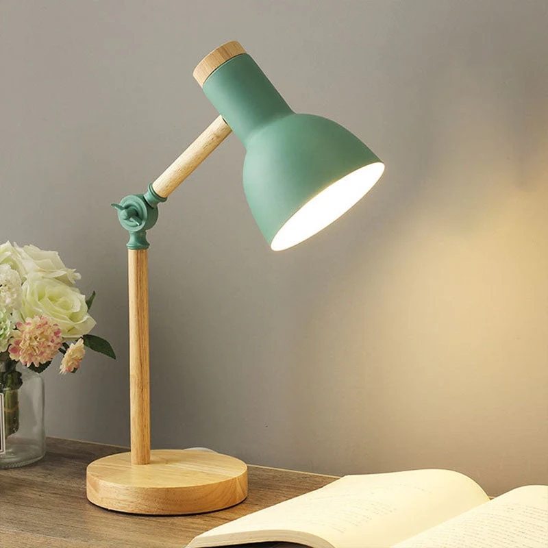 Scandinavische Tafellamp van Hout en IJzer – Meerdere Kleuren Lumio