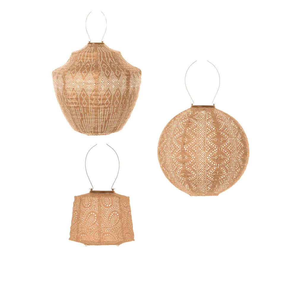Lumiz solar lampion - abrikoos set - 3 stuks