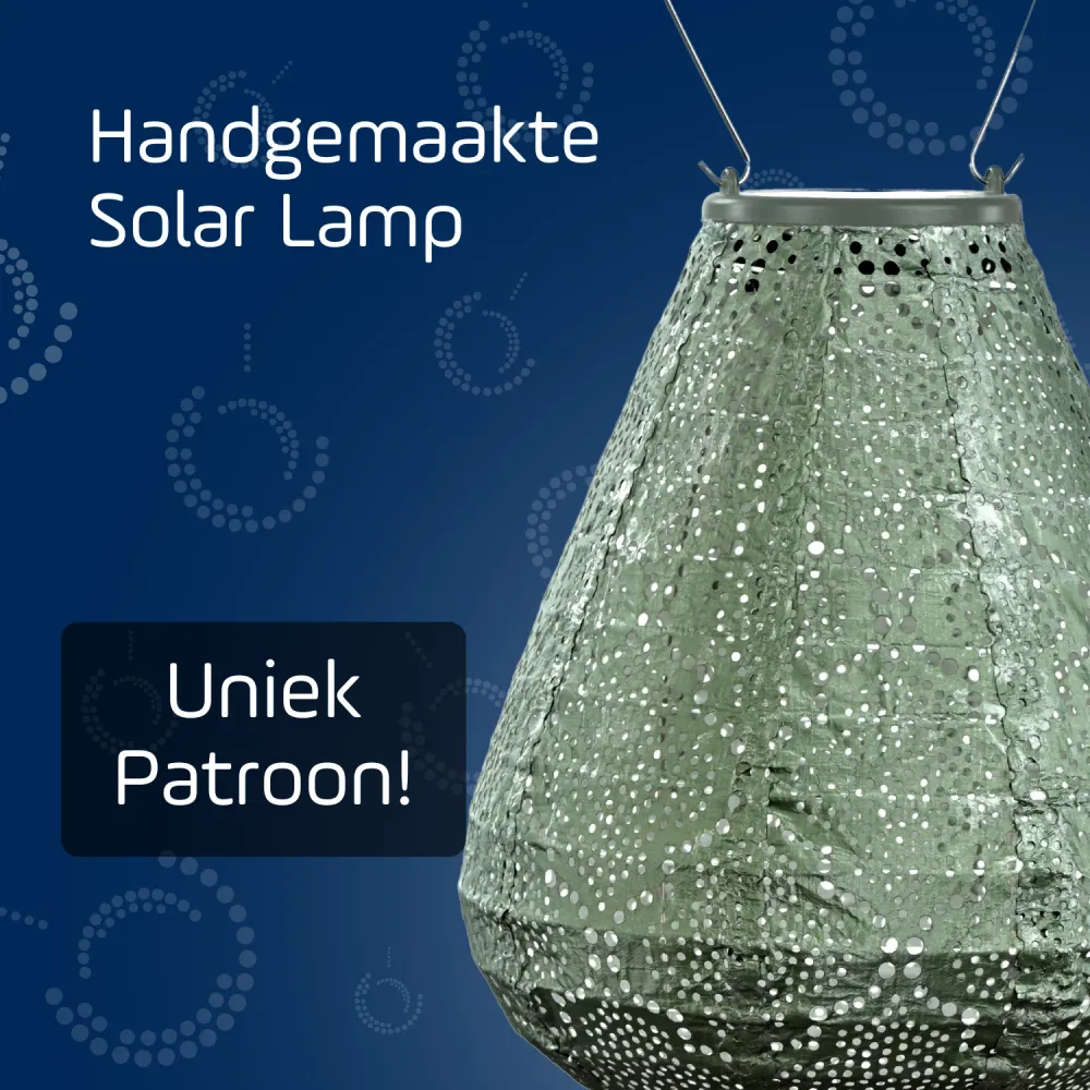 Lumiz solar lampion - baar tulip - 20 cm - sage green