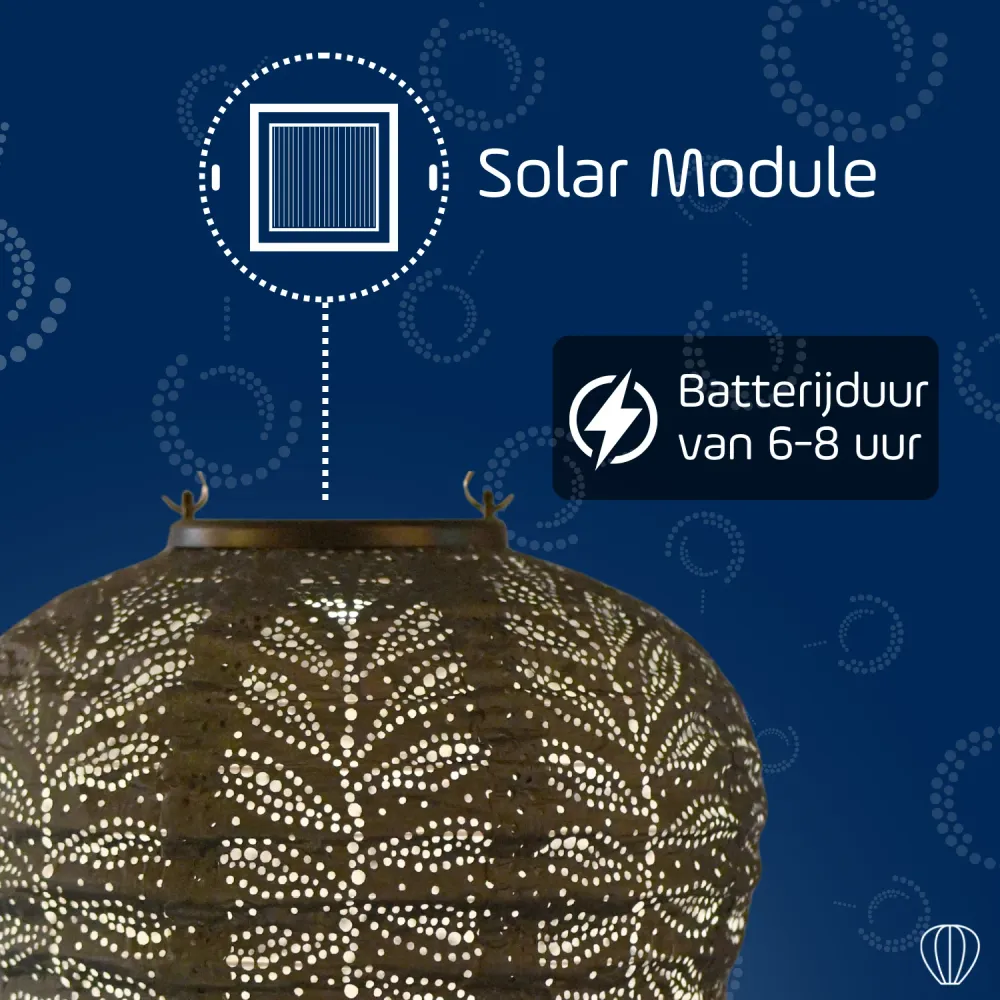 Lumiz solar lampion - donkergrijs set - 3 stuks
