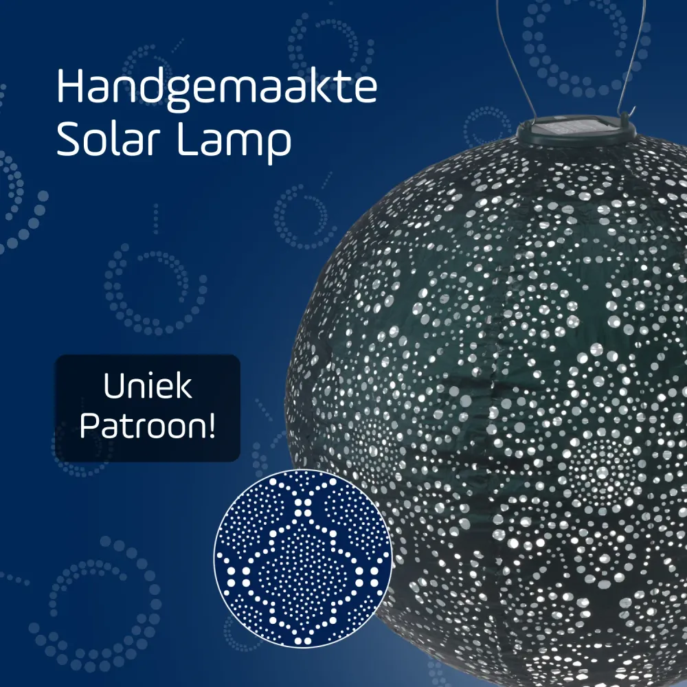 Lumiz solar lampion - fiore rond - 40 cm - groen