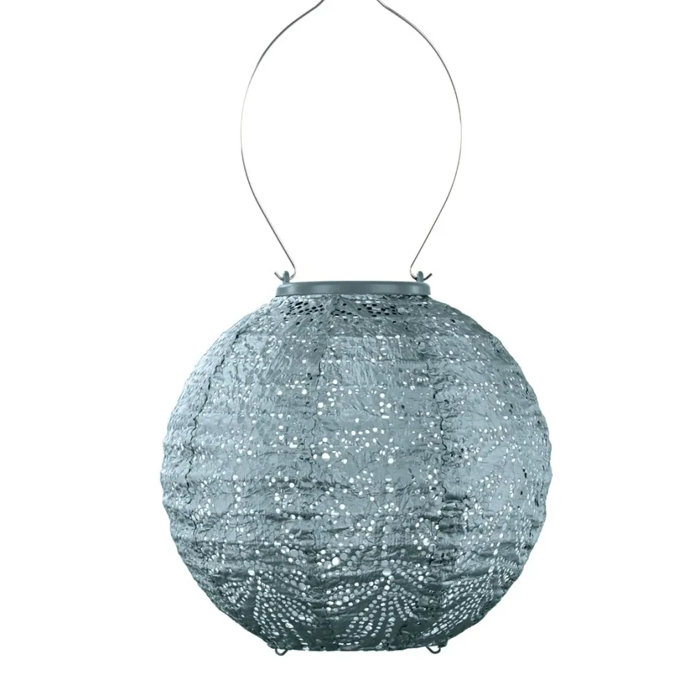 Lumiz solar lampion - grijs blauw set - 4 stuks