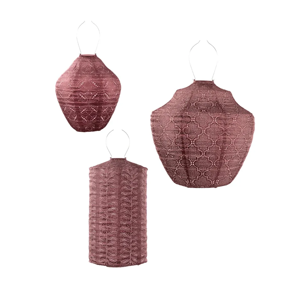 Lumiz solar lampion - koperen set - 3 stuks