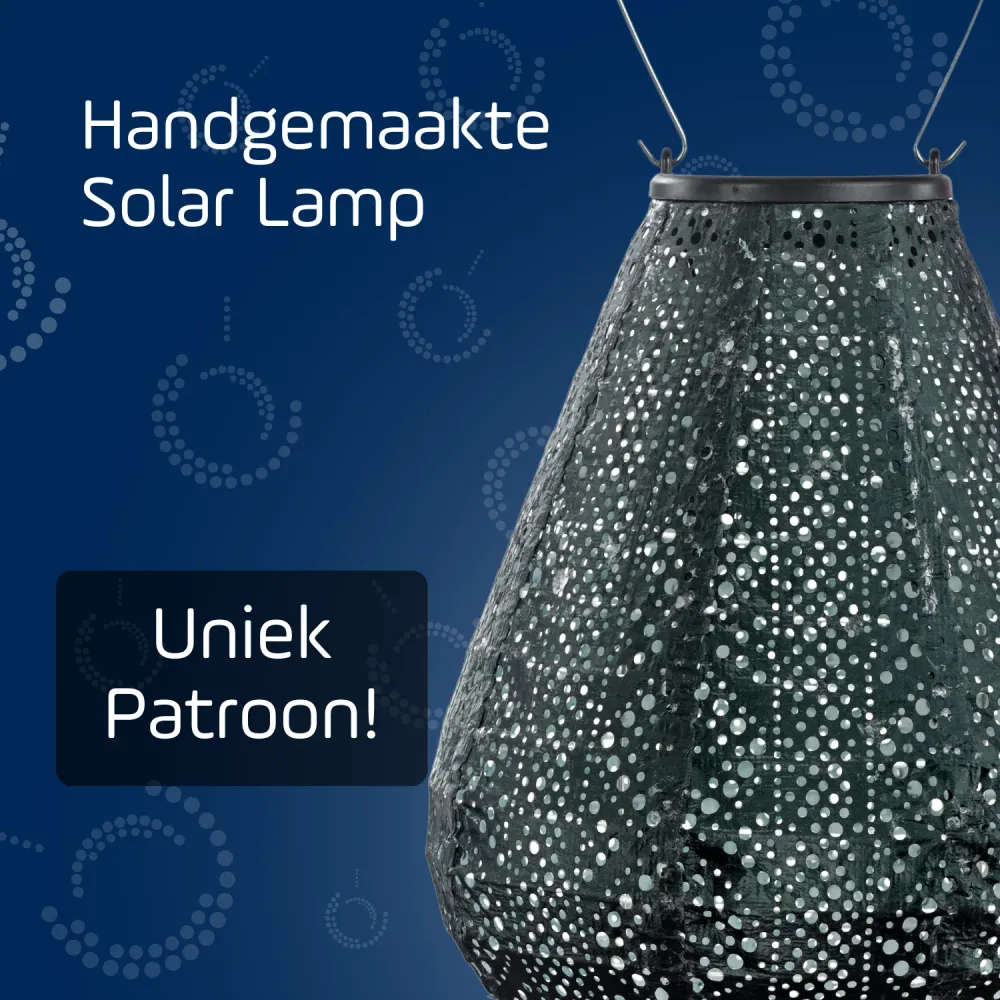 Lumiz solar lampion - lace tulip - 20 cm - groen