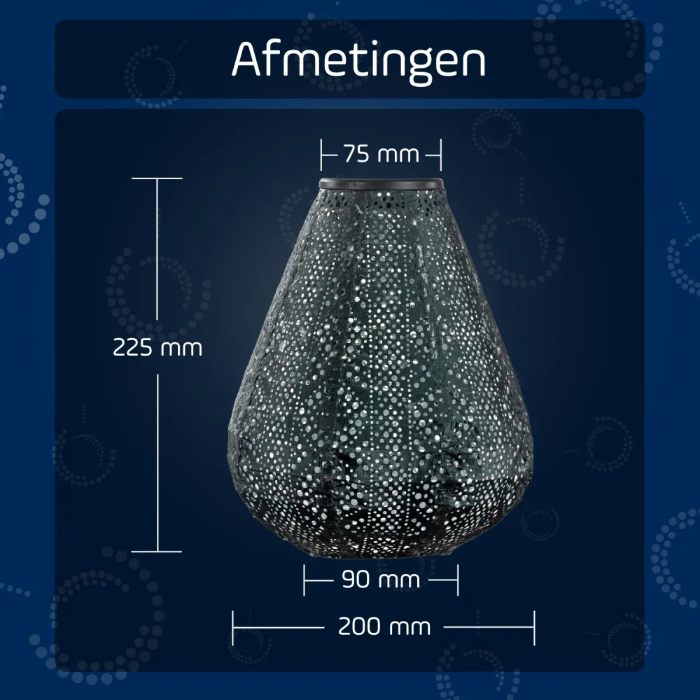 Lumiz solar lampion - lace tulip - 20 cm - groen