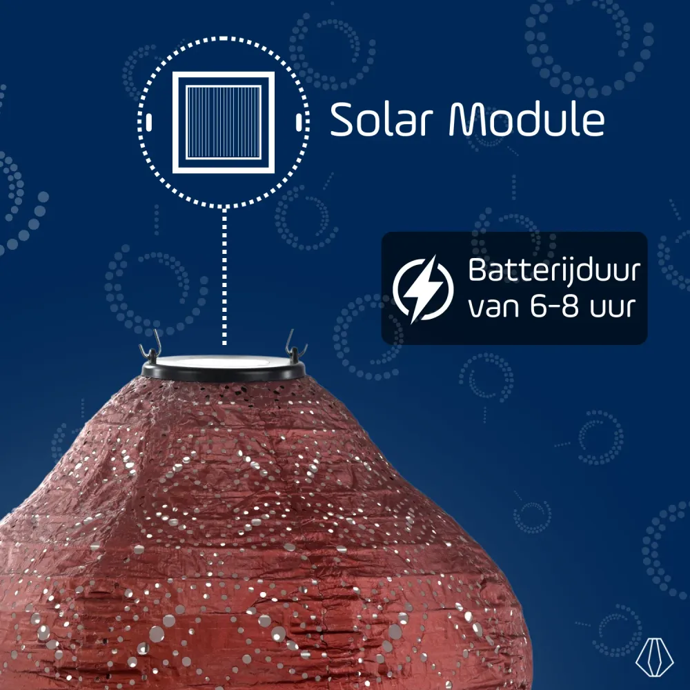Lumiz solar lampion - mandela jar - 30 cm - koper