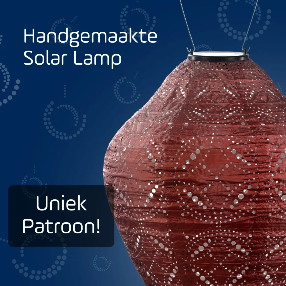 Lumiz solar lampion - mandela jar - 30 cm - koper