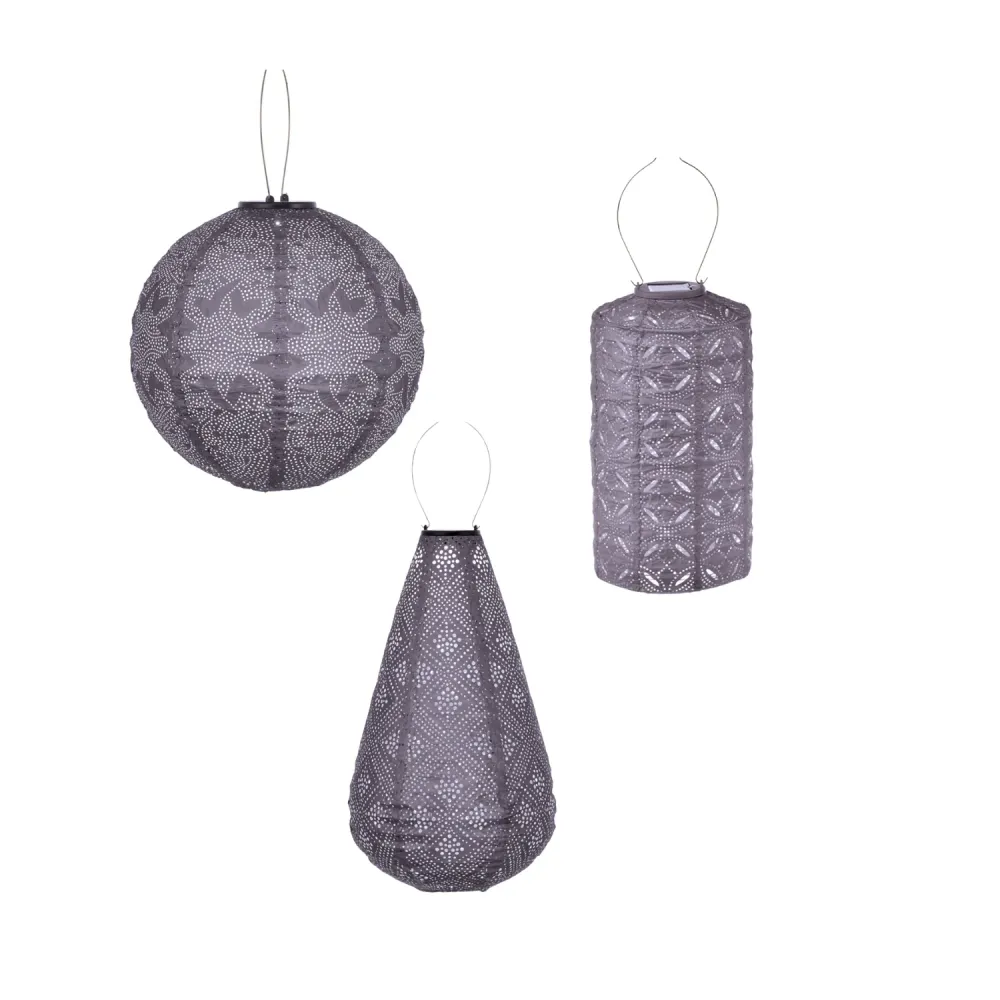 Lumiz solar lampion - paarse set - 3 stuks