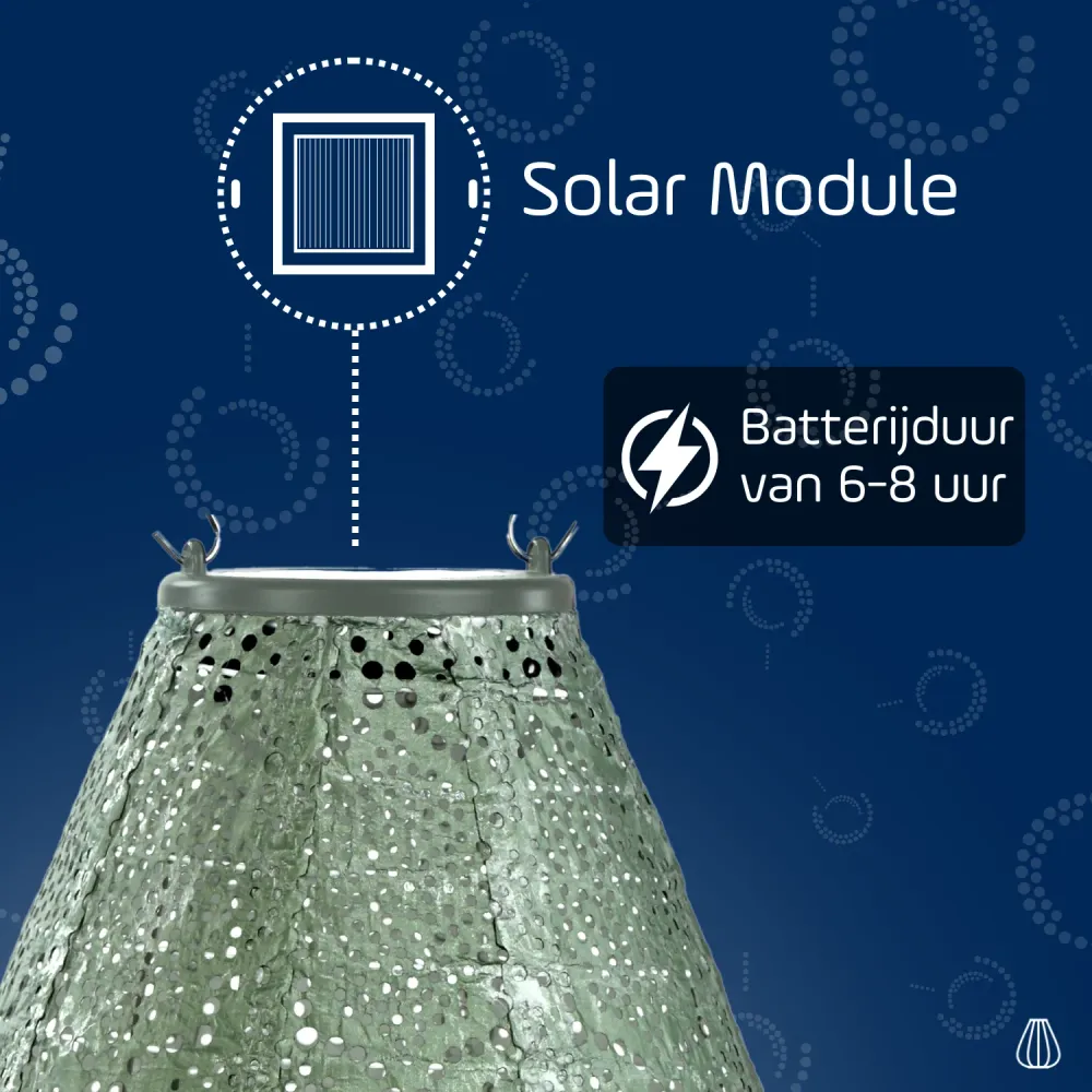 Lumiz solar lampion - sage green set - 4 stuks