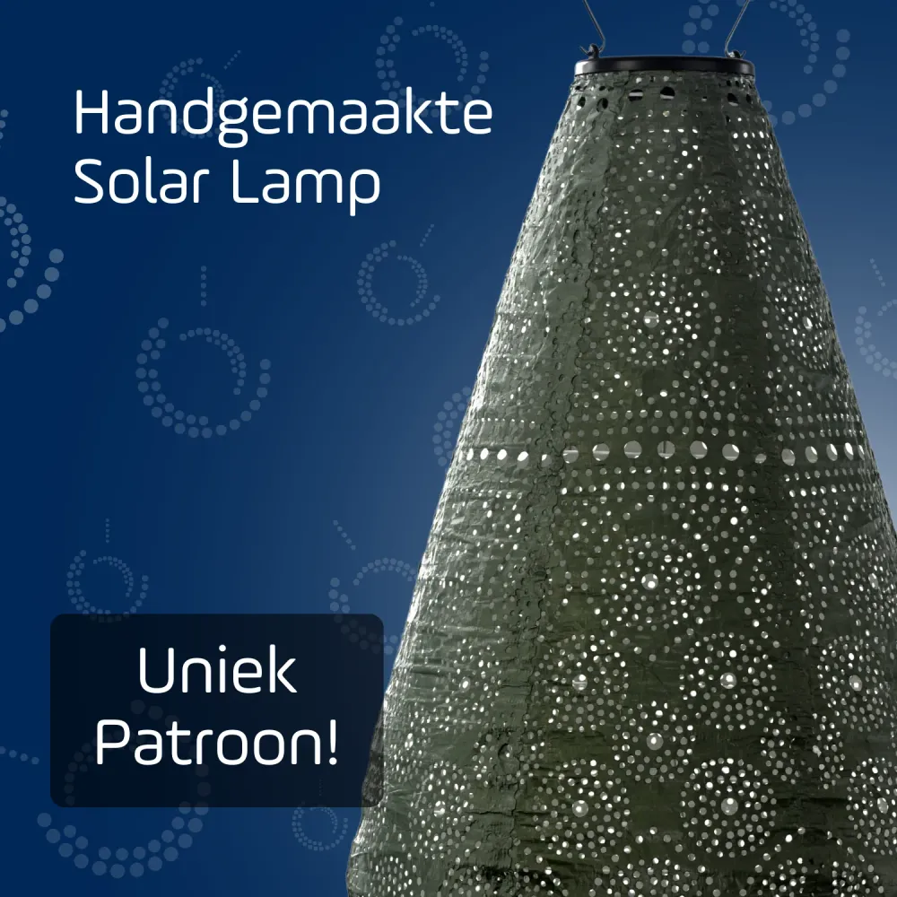 Lumiz solar lampion - spectare drop - 28 cm - sage green