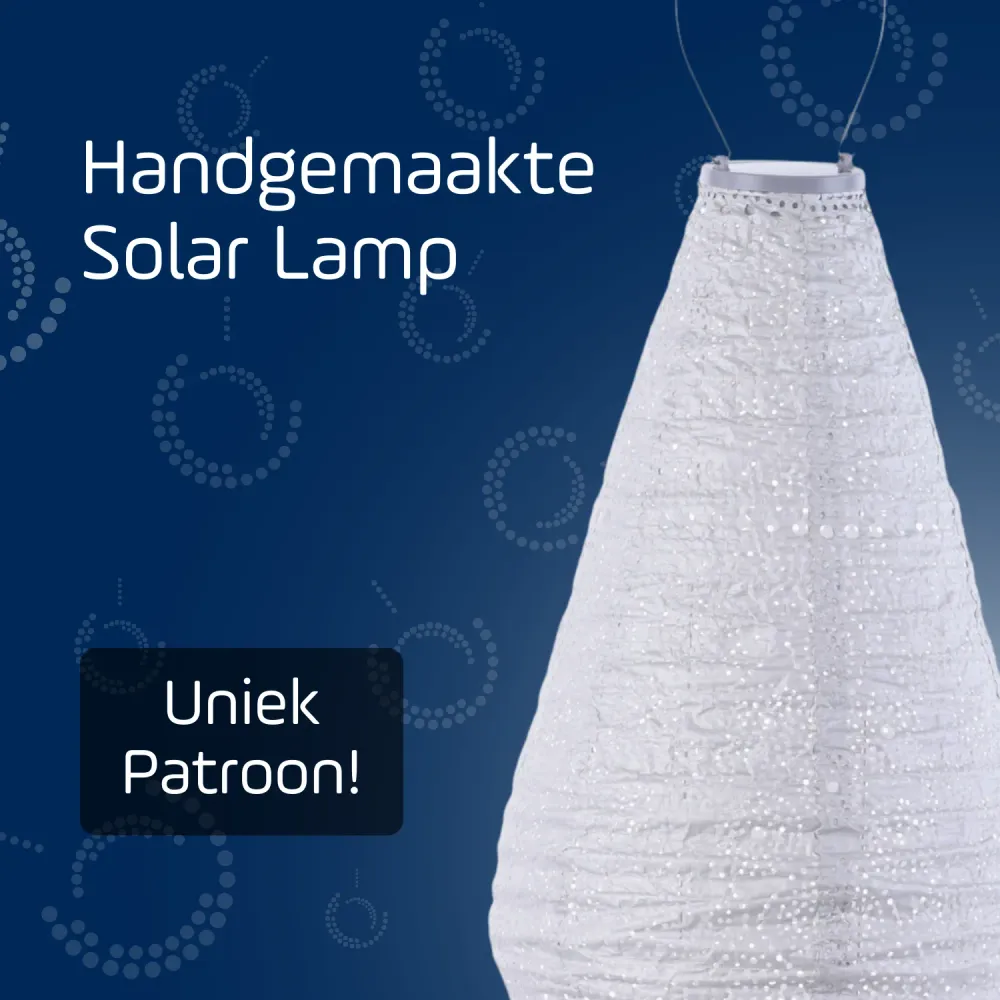 Lumiz solar lampion - spectare drop - 28 cm - zilver