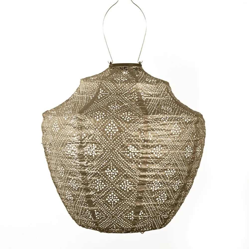 Lumiz solar lampion - topaze crown - 40 cm - goud