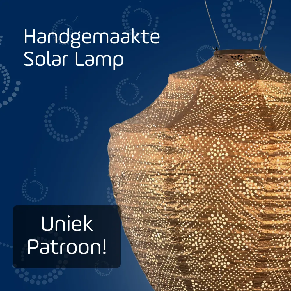 Lumiz solar lampion - topaze crown - 40 cm - goud
