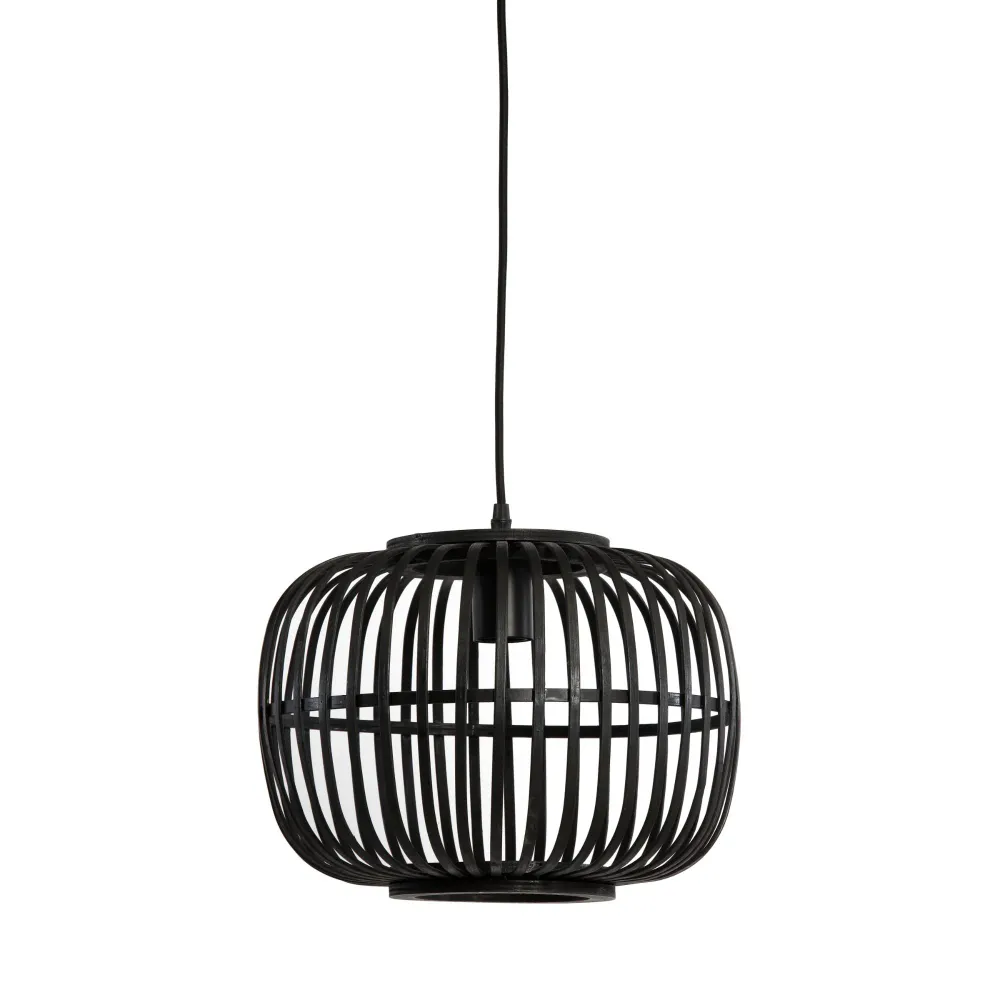 Luqaza hanglamp Sassa - zwart - Ø34cm