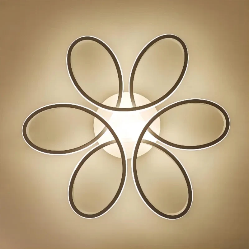 LuxiLamps - Krullen Plafondlamp - Warm Wit - 59 cm - Woonkamerlamp - Wit - Slaapkamerlamp - Moderne lamp - Plafonniere