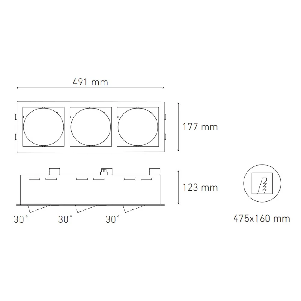 ALPHA LED I LED 10-30W 127V NEGRO MCA ELECTROMAG MAGG