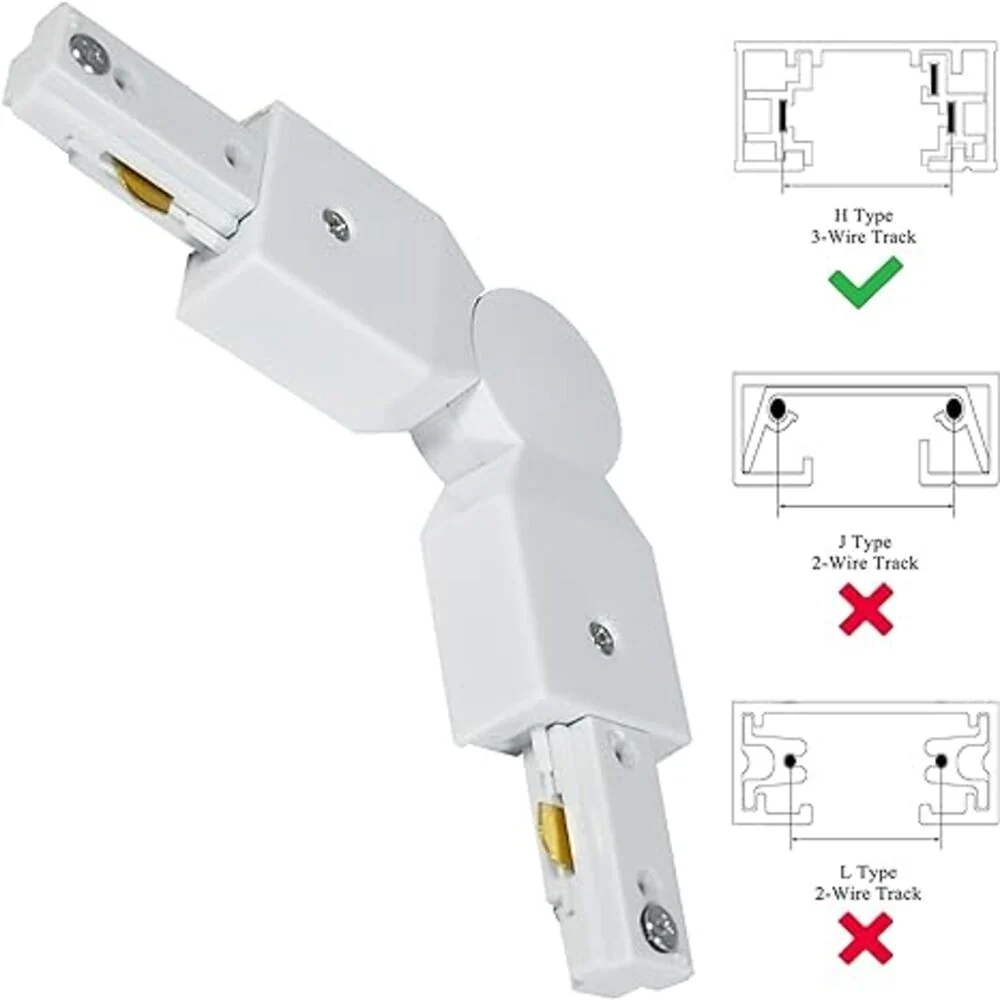 CONECTOR FLEXIBLE PARA RIEL BLANCO ELECTROMAG MAGG
