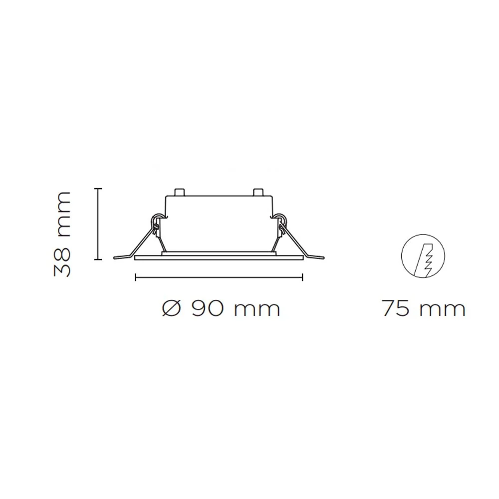 LUM. TIPO DOWNLIGHT LUNA 4 100-240V 40K BLANCO MAGG