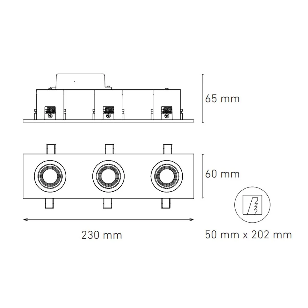 LUMINARIO LED DIRIGIBLE SOBREPONER TECHO FLASH D III 13W/100-140V. 20 NEGRO 3000K LUZ CALIDA ELECTROMAG MAGG
