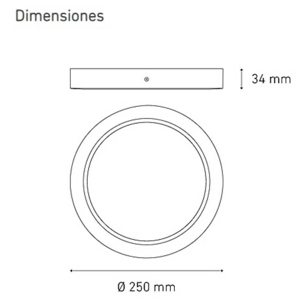LUMINARIO LED DOWNLIGHT LUNA FLAT RD 18 S 18W/100-305V. BLANCO 4000K LUZ NEUTRA ELECTROMAG MAGG