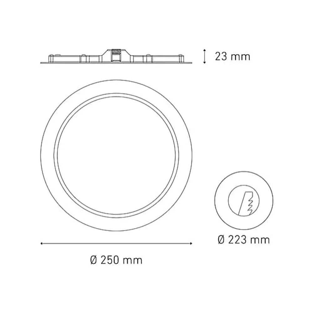 LUMINARIO LED DOWNLIGHT LUNA FLAT RD 18 STD 18W/100-305V. BLANCO 4000K LUZ NEUTRA ELECTROMAG MAGG