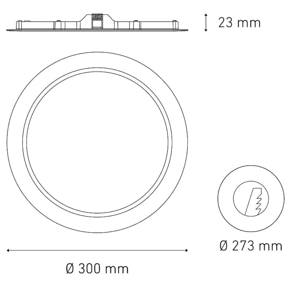 LUMINARIO LED DOWNLIGHT LUNA FLAT RD 25 STD 25W/100-305V. BLANCO 4000K LUZ NEUTRA ELECTROMAG MAGG