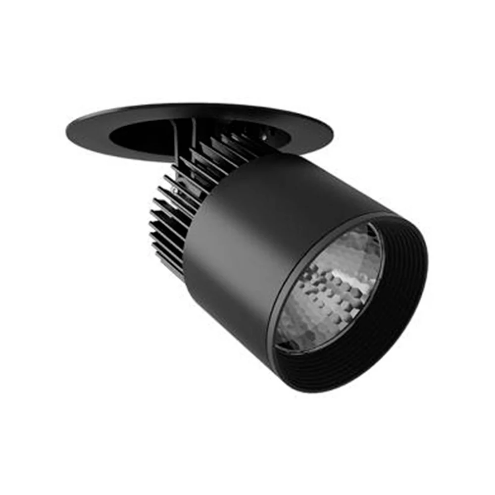 LUMINARIO LED EMPOTRAR 12W/100-305V. 24 C12-E NEGRO 3000K LUZ CALIDA ELECTROMAG MAGG