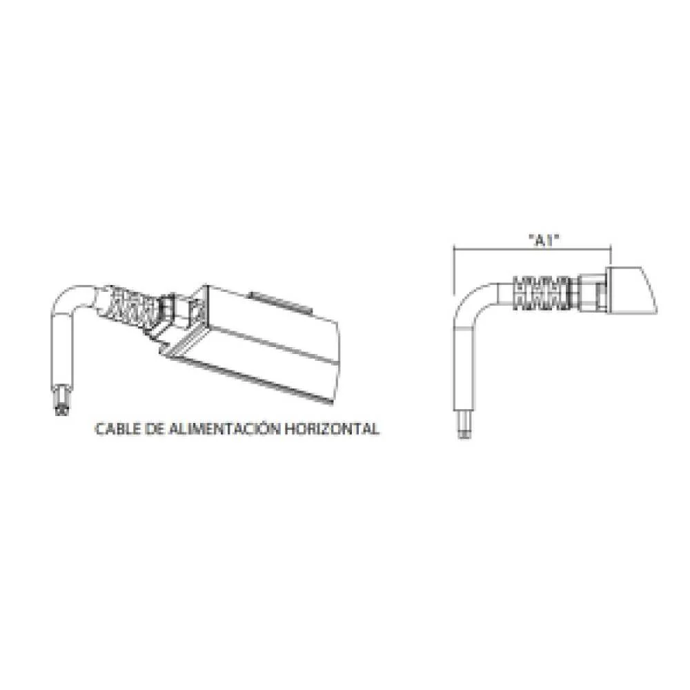 LUMINARIO LED SERIE III BL FLAT 35W/100-140V. 1800MM. NEGRO 6000K LUZ DE DIA ELECTROMAG MAGG