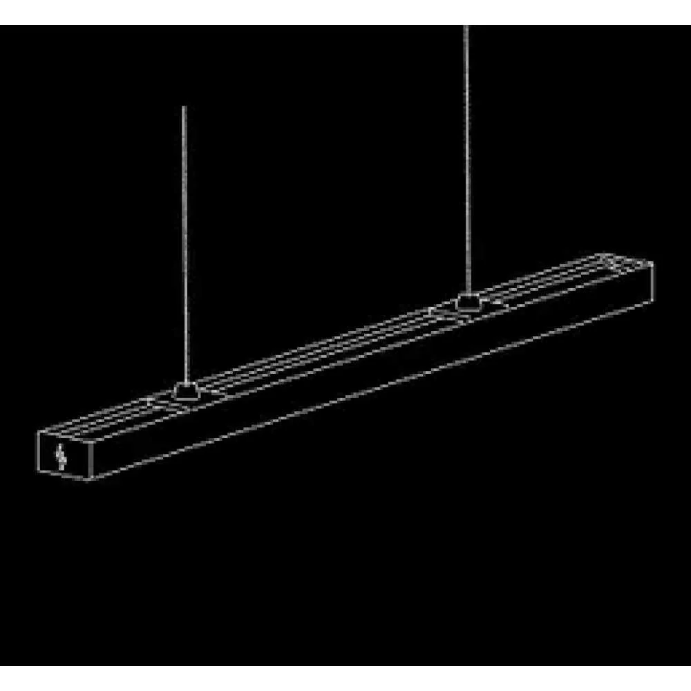 LUMINARIO LED SERIE III BL FLAT 35W/100-140V. 1800MM. NEGRO 6000K LUZ DE DIA ELECTROMAG MAGG