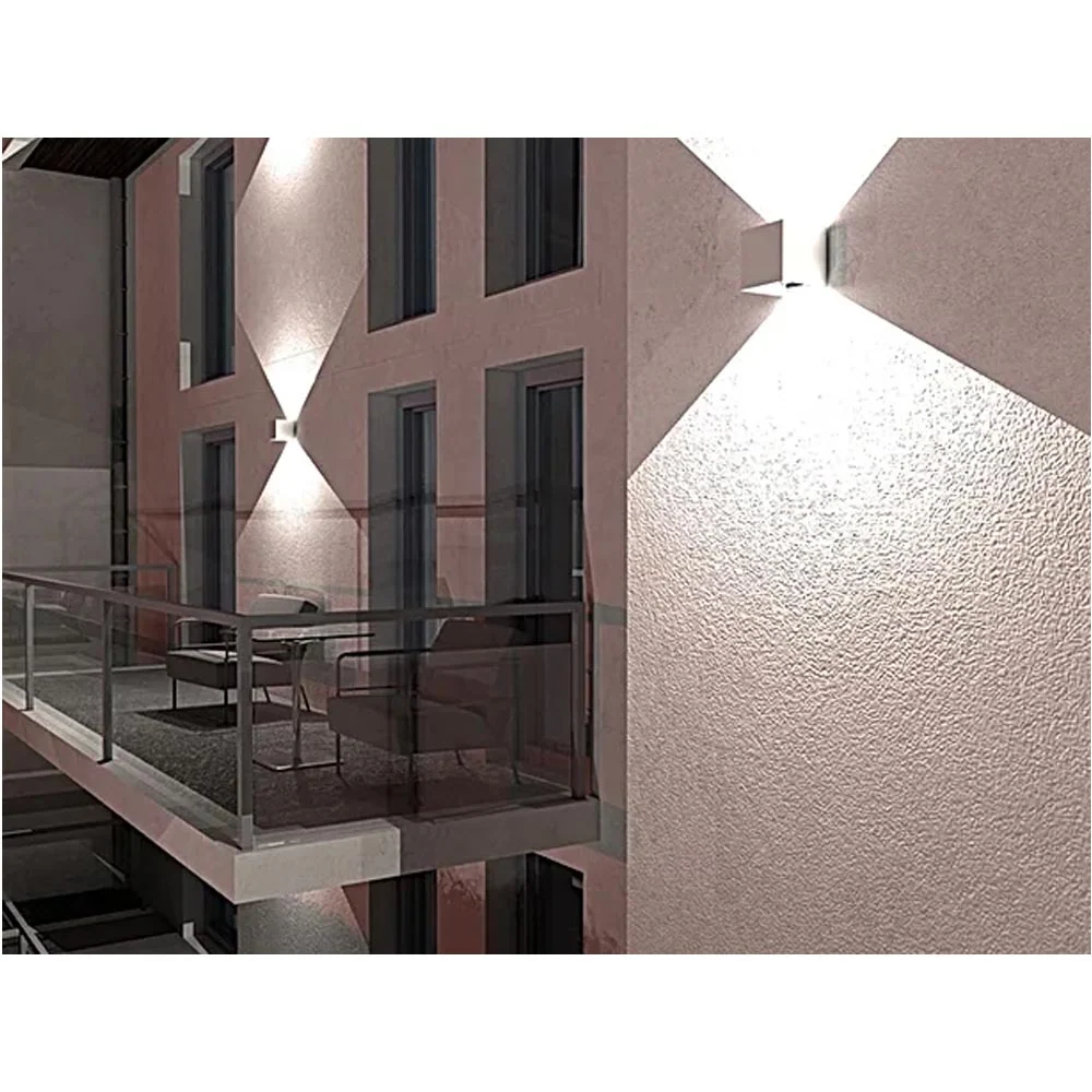 LUMINARIO LED SOBREPONER MURO APLIQUE CUBO A12 12W/100-240V. BLANCO 3000K LUZ CALIDA ELECTROMAG MAGG