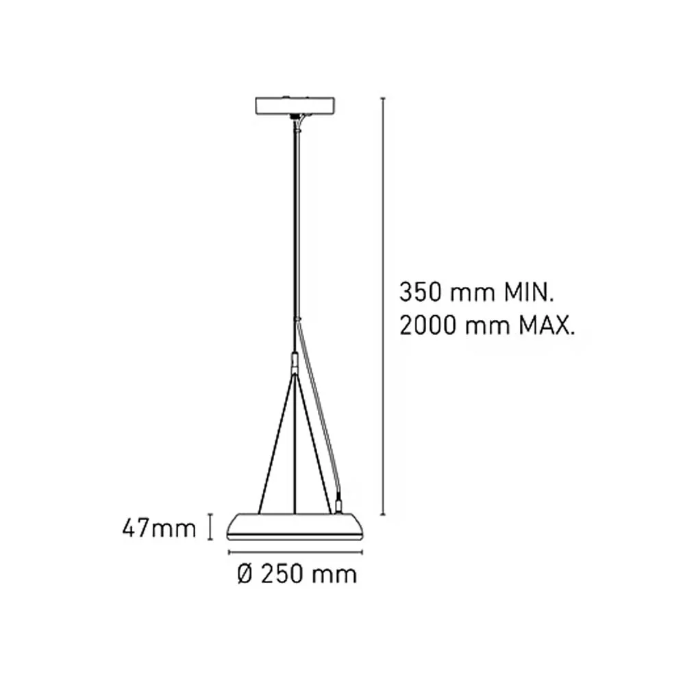 LUMINARIO LED SUSPENDIDO DONNA 25 14W/100-140V. AMARILLO SOFT 4000K LUZ NEUTRA ELECTROMAG MAGG