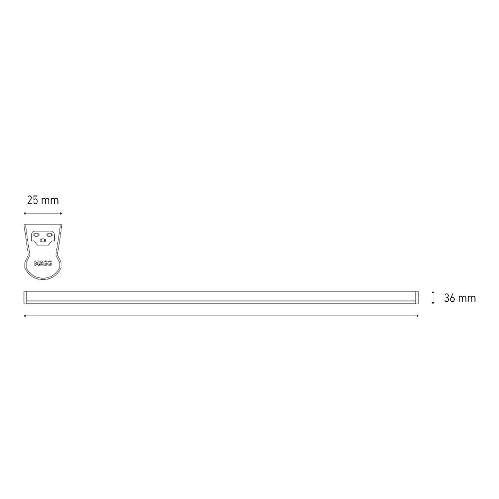 LUMINARIO LINEAL LED BL STICK 32W/100-240V. 1800MM. BLANCO 4000K LUZ NEUTRAL ELECTROMAG MAGG