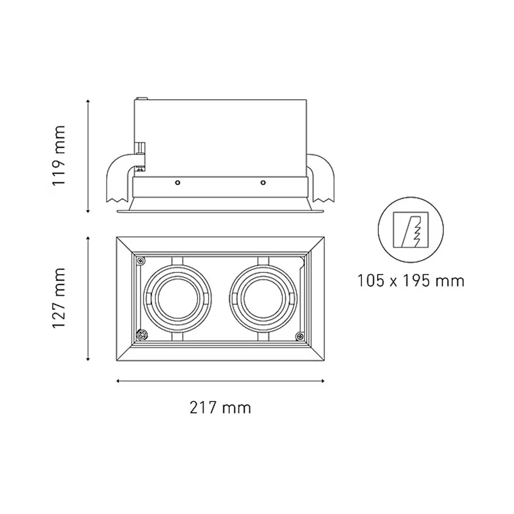 LUMINARIO POINTS MINI II 100-240V 40K NG MAGG