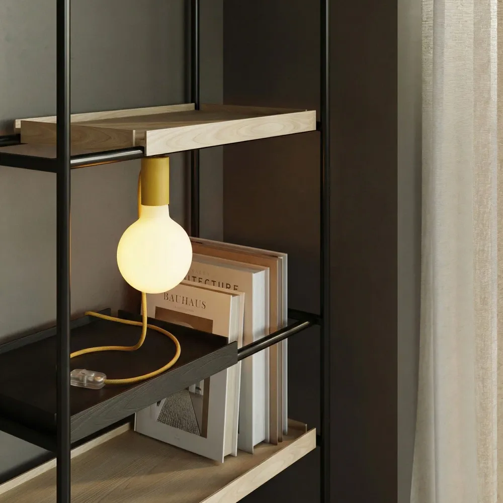 Magnetische plug- lamp met E27-fitting - Geel