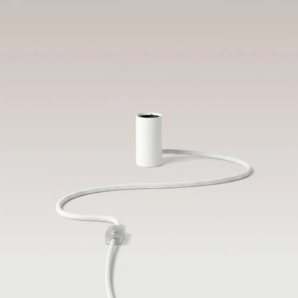 Magnetische plug- lamp met E27-fitting en Stekker UK - Wit