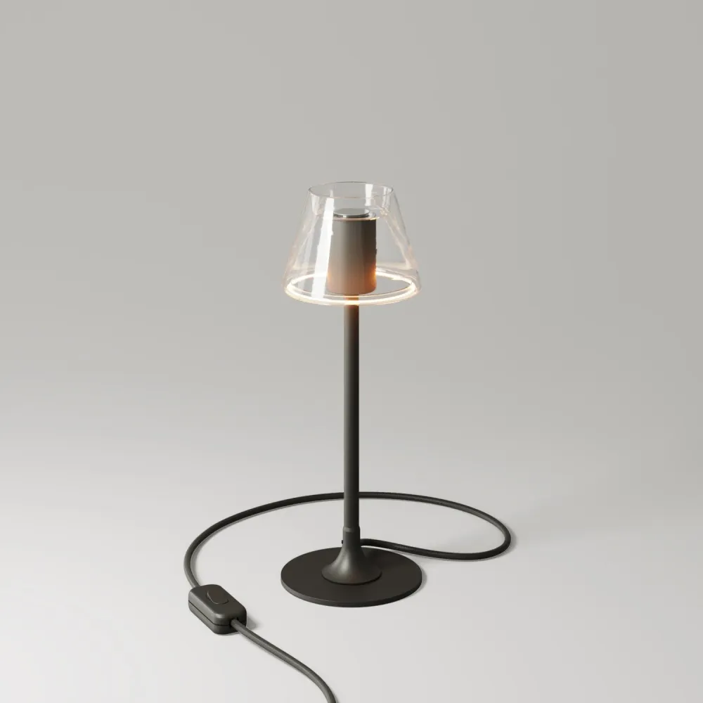 MAG-Y G07 tafellamp met ronde metalen voet - Zwart