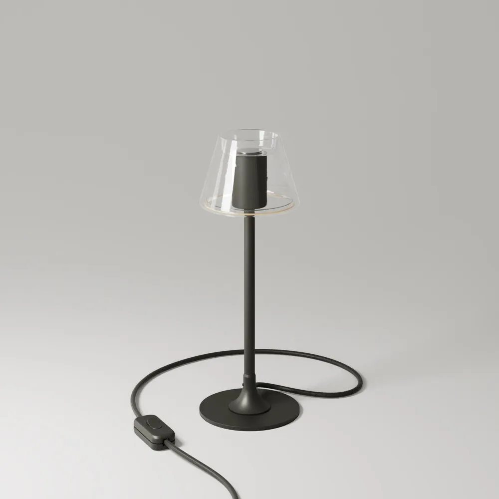 MAG-Y G07 tafellamp met ronde metalen voet - Zwart