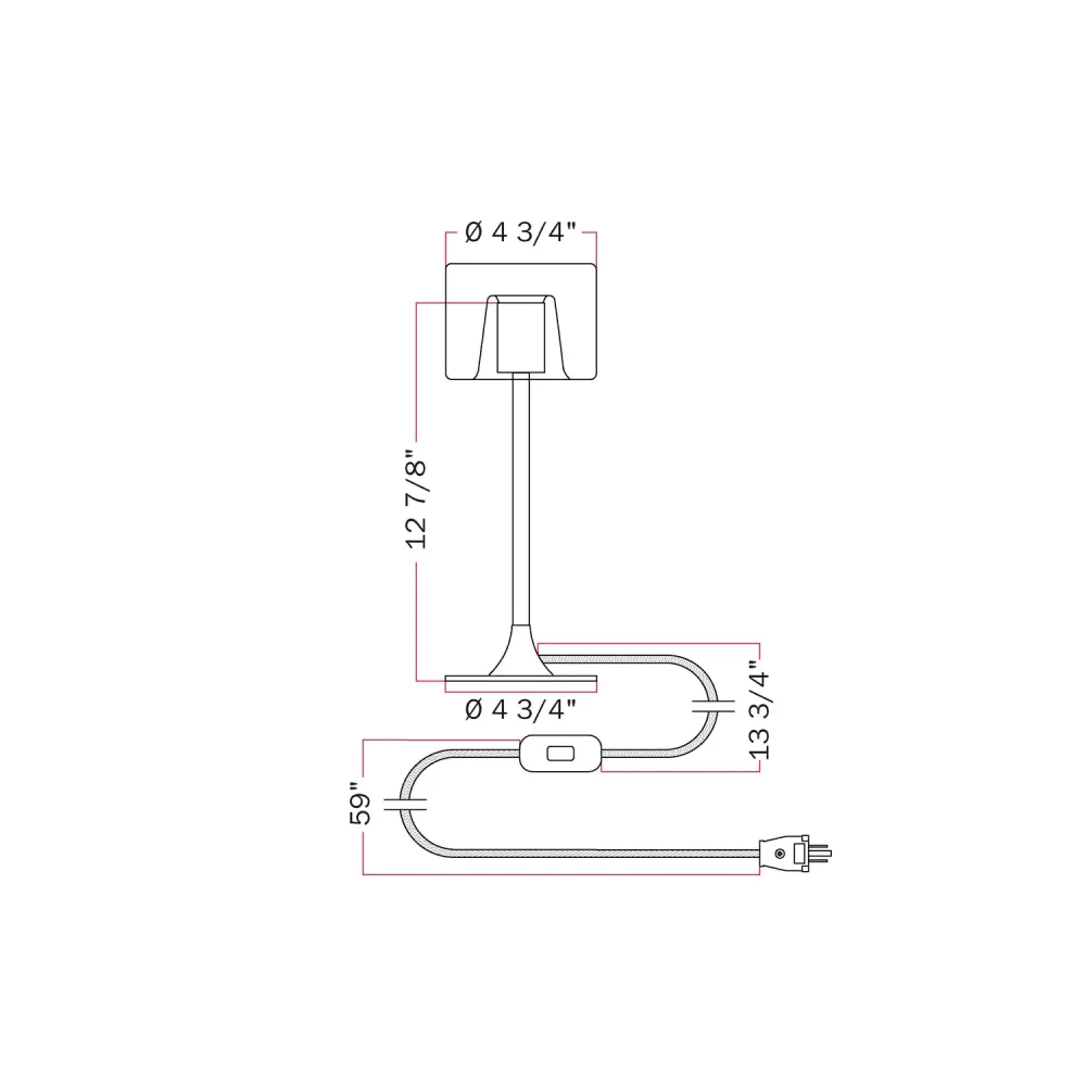 MAG-Y tafellamp met ronde metalen voet en heldere Ghost G03 lamp - Mat wit