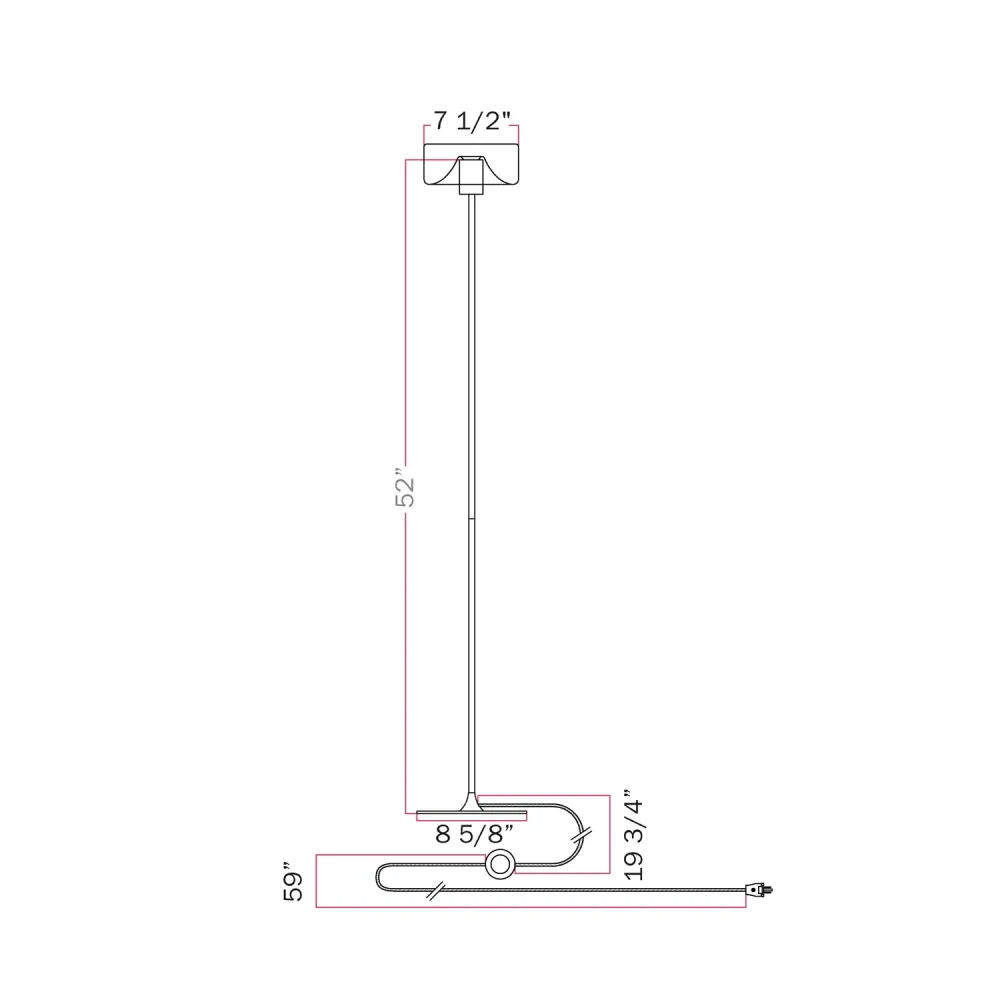 MAG-Y vloerlamp met ronde metalen voet en Ghost LED-lamp - Mat wit