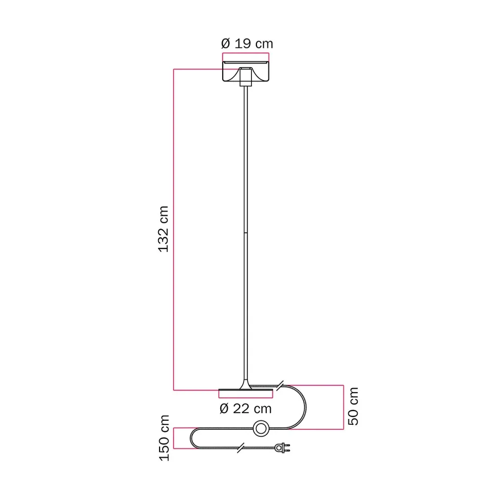 MAG-Y vloerlamp met ronde metalen voet en transparante Ghost lichtbron - Gesatineerd brons