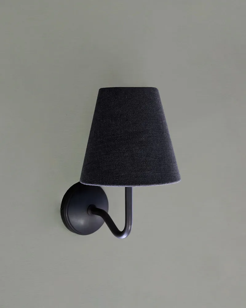 Malvern Kleine Wandlamp Basalt Grijs - Brons