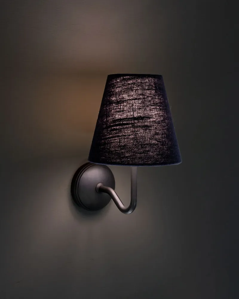 Malvern Kleine Wandlamp Basalt Grijs - Brons