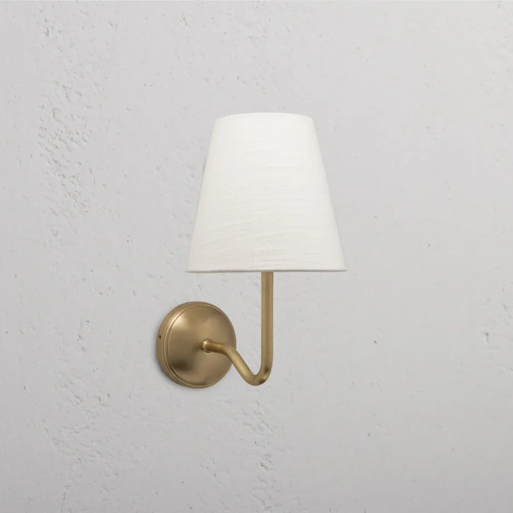 Malvern Medium Wandlamp Alabaster Wit - Antiek Messing