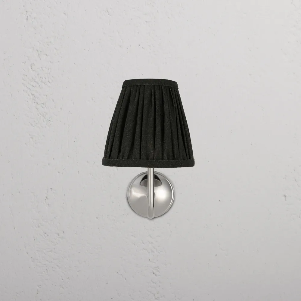 Malvern Medium Wandlamp Geplooid Diepgroen - Gepolijst Nikkel