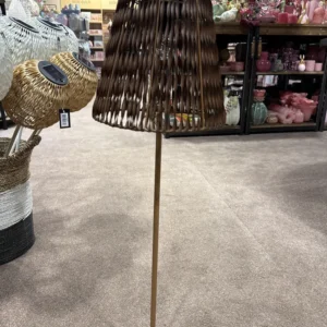 Mansion - Brown PE rattan solar lamp on base 25*81 ip44